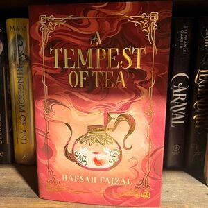 Fairyloot A Tempest of Tea by Hafsah Faizal - Red & Gold Hardcover